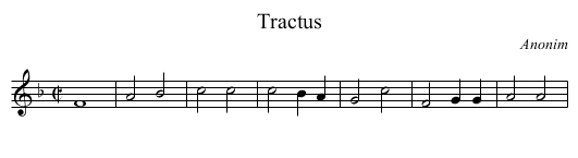 Tractus - staff notation