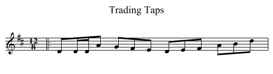 Trading Taps - staff notation
