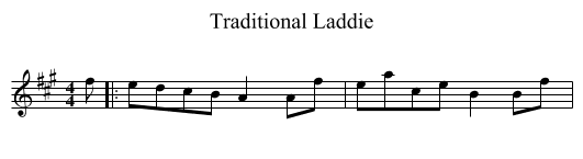 Traditional Laddie - staff notation