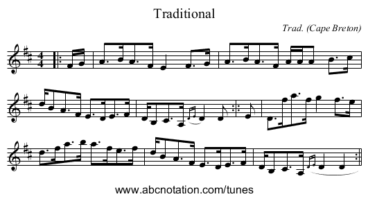 Traditional - staff notation