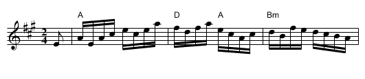 Trafalgar Hornpipe - staff notation