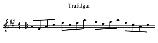 Trafalgar - staff notation