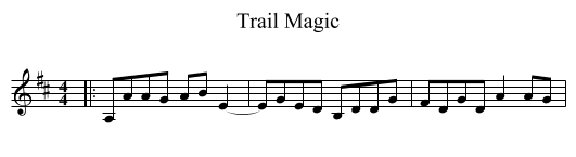 Trail Magic - staff notation