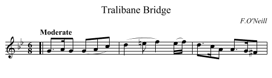 Tralibane Bridge - staff notation