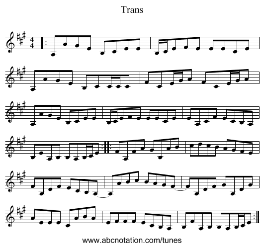 Trans - staff notation