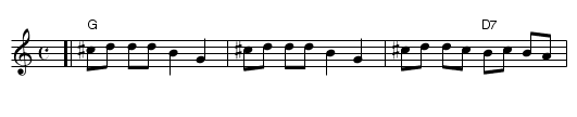 Trava Trava - staff notation