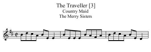 Traveller [3], The - staff notation