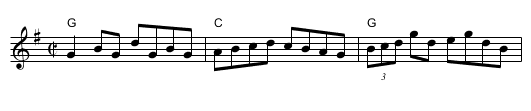 Traveller, The - staff notation