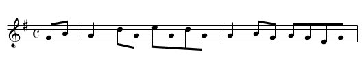 Travers' - staff notation