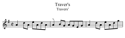 Traver's - staff notation