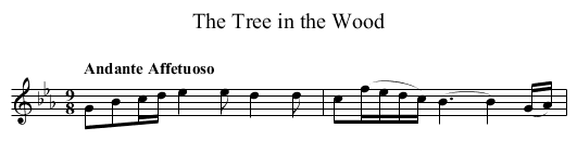 Tree in the Wood, The - staff notation