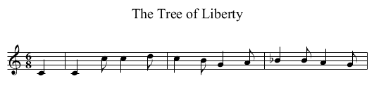 Tree of Liberty, The - staff notation