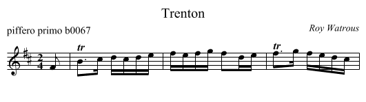 Trenton - staff notation