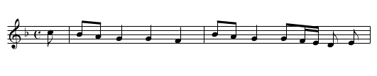 Tri martolod - staff notation
