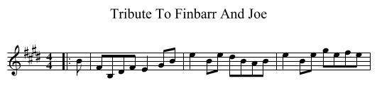 Tribute To Finbarr And Joe - staff notation