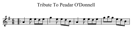 Tribute To Peadar O'Donnell - staff notation