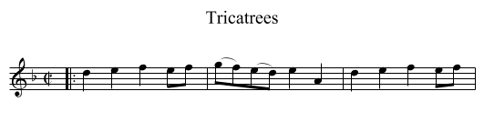 Tricatrees - staff notation
