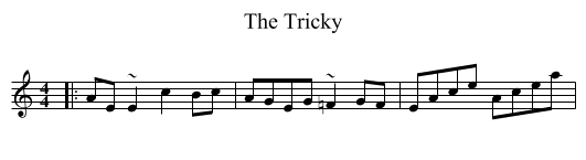 Tricky, The  - staff notation