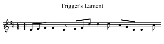 Trigger's Lament - staff notation