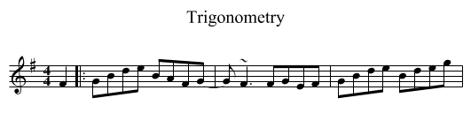 Trigonometry - staff notation
