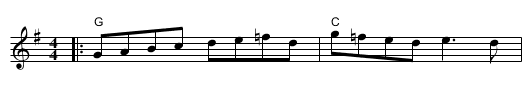 Trilisestile - staff notation
