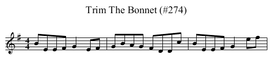 Trim The Bonnet (#274) - staff notation