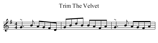Trim The Velvet - staff notation