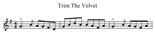 Trim The Velvet - staff notation