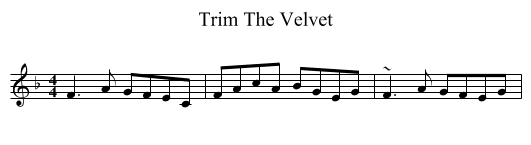 Trim The Velvet - staff notation