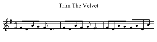 Trim The Velvet - staff notation