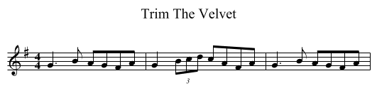 Trim The Velvet - staff notation
