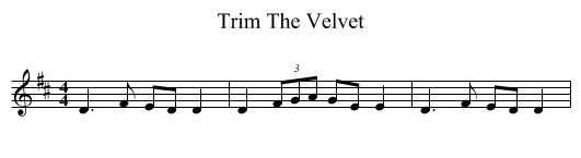 Trim The Velvet - staff notation