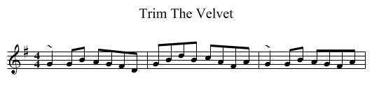 Trim The Velvet - staff notation