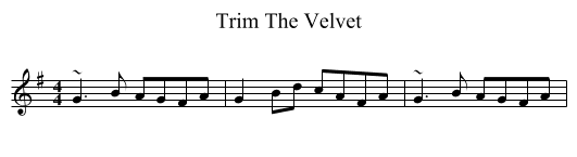 Trim The Velvet - staff notation