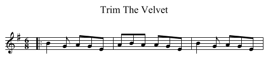 Trim The Velvet - staff notation