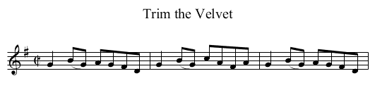 Trim the Velvet - staff notation