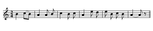 Trimousette - staff notation