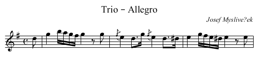 Trio – Allegro - staff notation