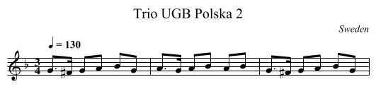 Trio UGB Polska 2 - staff notation