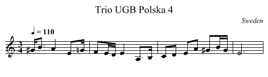 Trio UGB Polska 4 - staff notation
