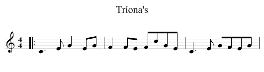 Tríona's - staff notation