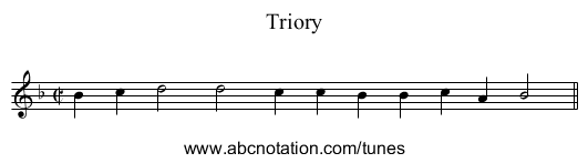 Triory - staff notation