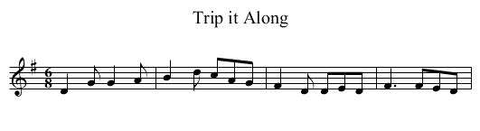 Trip it Along - staff notation