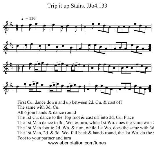 Trip it up Stairs. JJo4.133 - staff notation
