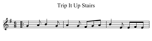 Trip It Up Stairs - staff notation