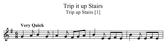 Trip it up Stairs - staff notation