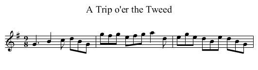 Trip o'er the Tweed, A - staff notation