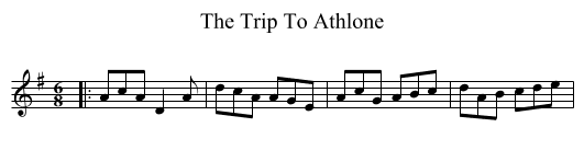 Trip To Athlone, The  - staff notation