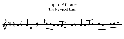 Trip to Athlone - staff notation