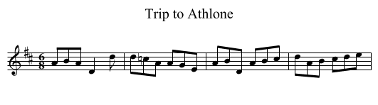 Trip to Athlone - staff notation